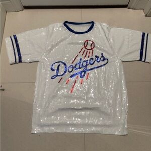 Brand New White Sequin Dodgers Jersey dress
One-Size
